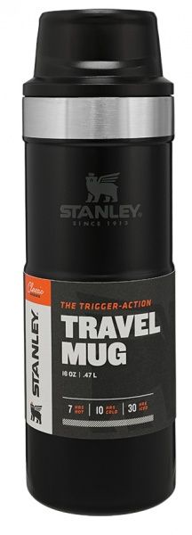 Термочашка Classic Trigger-action Matte Black 0.47 л Stanley