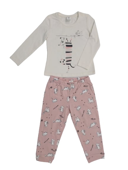 Пижама детская для девочки Роза р.116 молочный 210568 