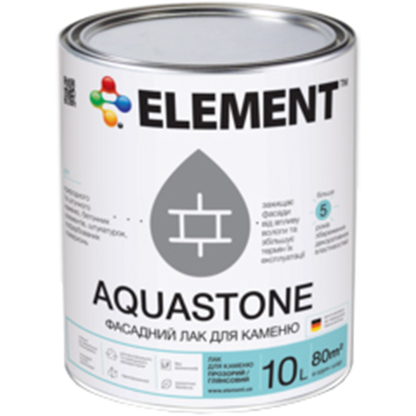 Лак фасадний для каменю Aquastone Element глянець 10 л