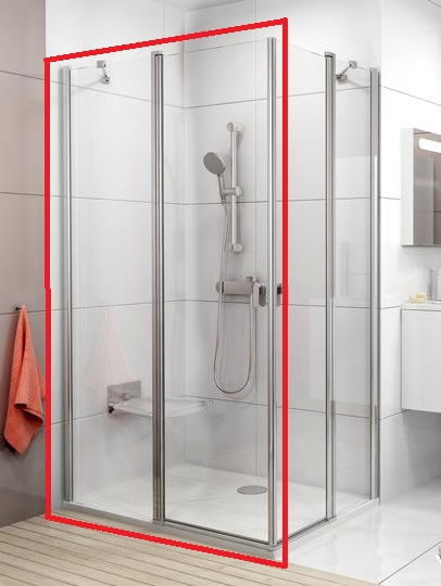 Стенка душевая Ravak CRV2-80 satin TRANSPARENT