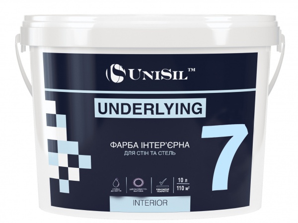 Фарба інтер'єрна латексна UniSil 7 База А шовковистий мат 3,5кг 