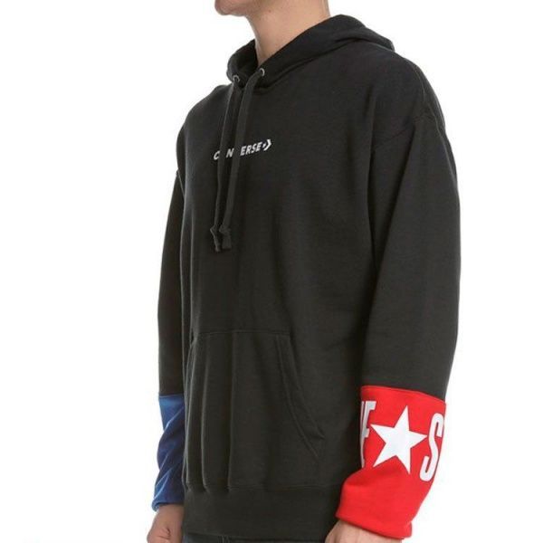 Джемпер Converse ONE_STAR_BLOCK_PACK_PO_HOODIE_BLACK 10017319-001 р. L черный