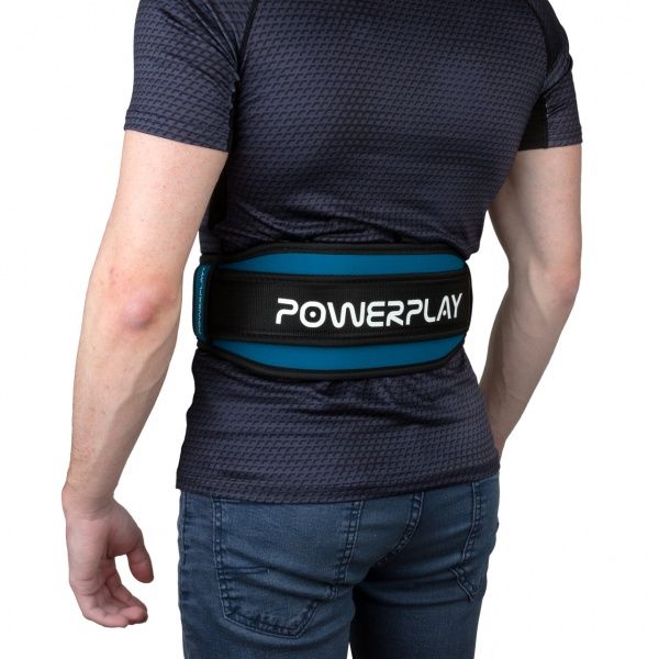 Пояс для важкої атлетики PowerPlay XL чорно-синій 5545 