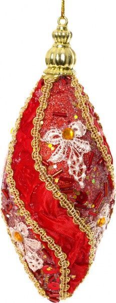 Ялинкова іграшка Роксолана червона 12 см 