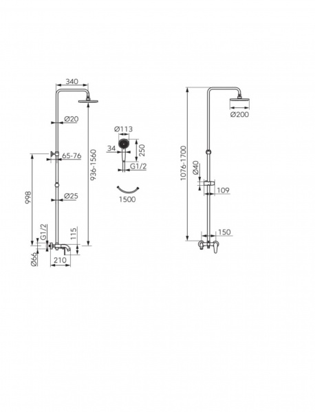Душова система Ferro CORDOBA NP78-BCD13U