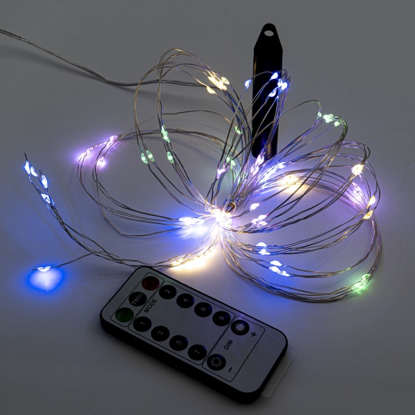 Декоративная гирлянда Altalusse (INL-2108U-100 Multicolor) встроенный светодиод (LED) 100 ламп 2 м 