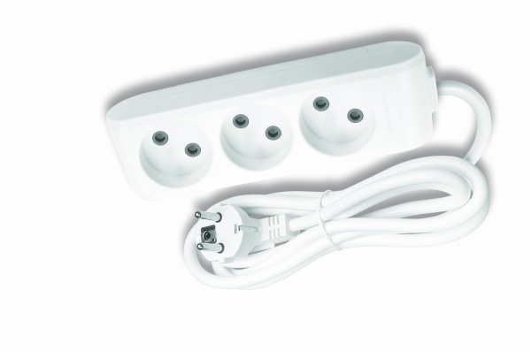 Удлинитель Panasonic X-tendia без заземления 3 гн. серый 5 м 480800087 