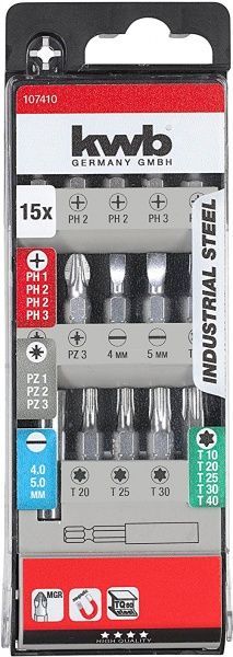 Набор бит KWB 15 шт.