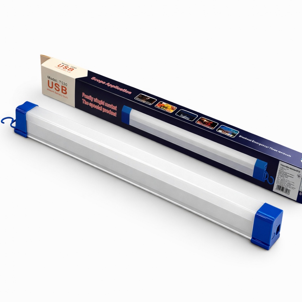 Світильник аварійний Flodlight USB LED 32 см 4 Вт білий із синім