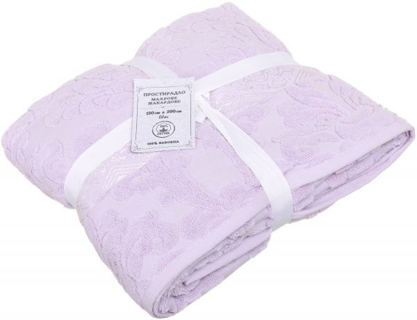 Простирадло махра/жаккард 150x200 см коричневий ТЕКС 