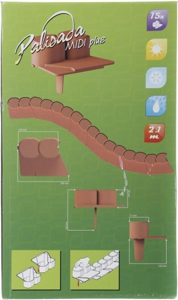 Бордюр ZMM Maxpol для газону 6 см графіт