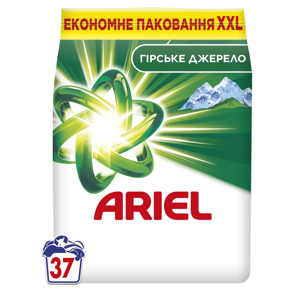 Стиральный порошок для машинной и ручной стирки Ariel Аква-пудра Горный источник 5 кг