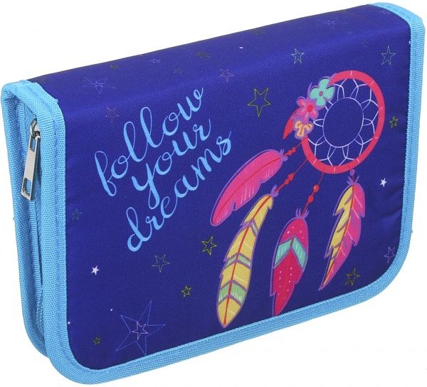 Пенал шкільний Ловець снів синій із малюнком