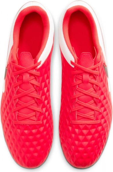 Бутси Nike LEGEND 8 CLUB FG/MG AT6107-606 р. US 9,5 біло-чорно-червоний
