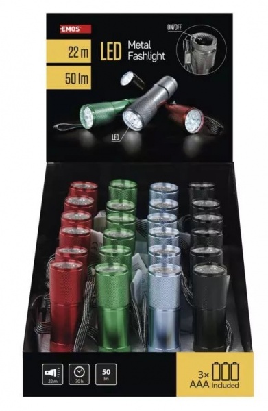 Фонарик Emos P3848A LED 50Lm 3xAAA в ассортименте