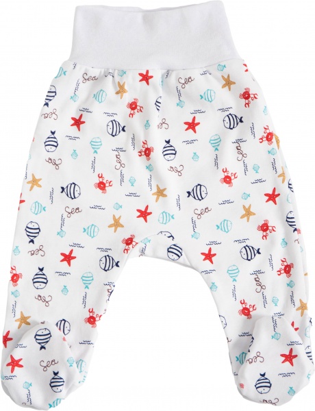 Повзунки ясельні GABBI PLZ-23-1 рибки р.62 білий із малюнком 13643 