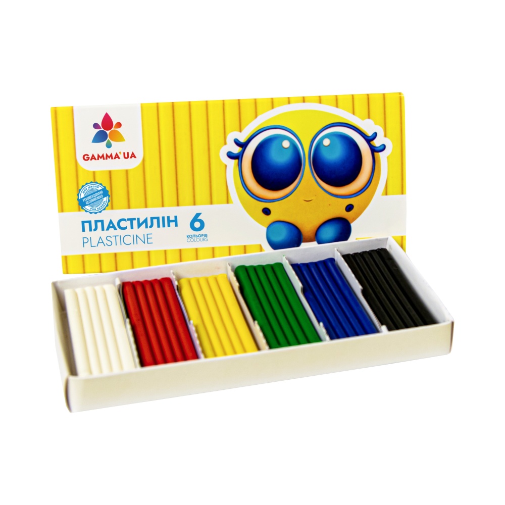Пластилін восковий 6 кольорів Райдуга-Трейд