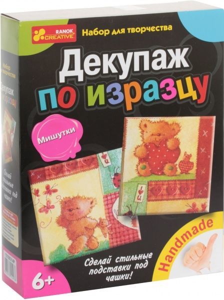 Декупаж по изразцу Мишутки  