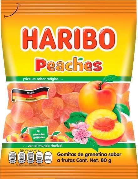 Цукерки Haribo желейні неглазуровані Хеппі Пічез (9002975380881)