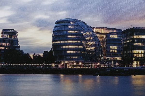 Репродукция Панорама города Лондон 00015 96x48 см 