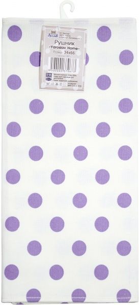 Рушник 34x66 см Yaroslav Home бузковий із білим 