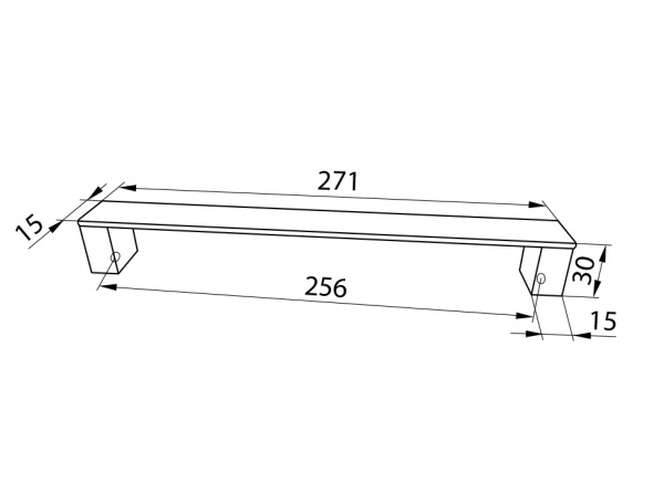 Мебельная ручка накладная DC DL 35M/256 BLKG 256 мм черный глянец