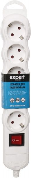 Колодка Expert Power із заземленням 5 гн. білий BNG-SS5SGR-WH 