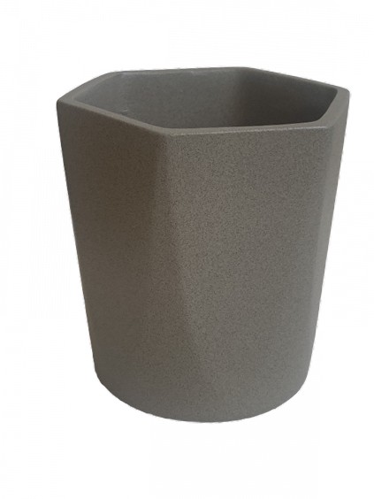 Горшок керамический Ориана-Запорожкерамика для суккулентов №4 фигурный капучино (074-4-006) 