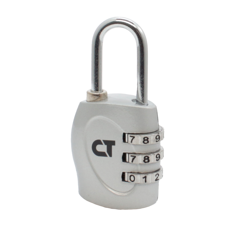 Замок навісний Comit 15 мм кодовий сірий відкритий (амбарний)