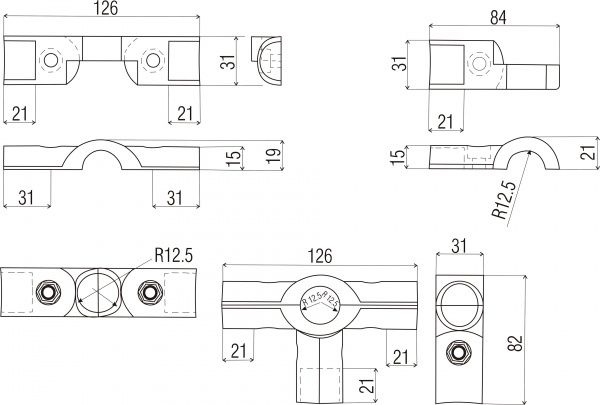 Соединение для трубы R-44 тройное