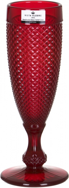 Набор бокалов для шампанского Bicos Cinza красный 190 мл 4 шт. 49000089 Vista Alegre