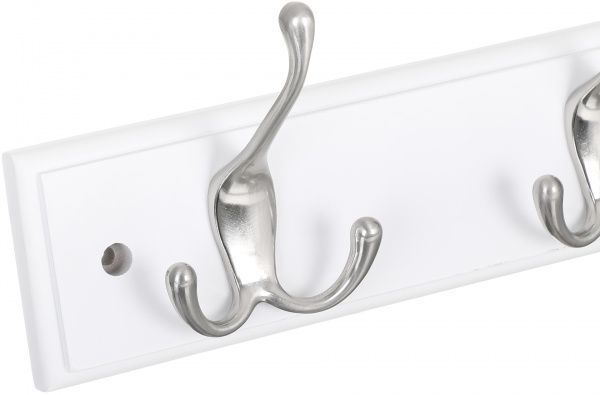 Вешалка для одежды II тип 1+2 никель/белый
