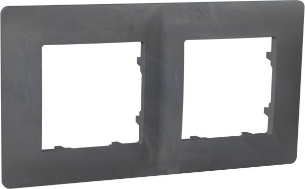 Рамка двухместная Plank Electrotechnic Classic универсальная базальт PLK1020731