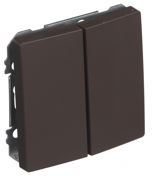 Выключатель двухклавишный Siemens Style без подсветки шоколад 5TG72701CH00