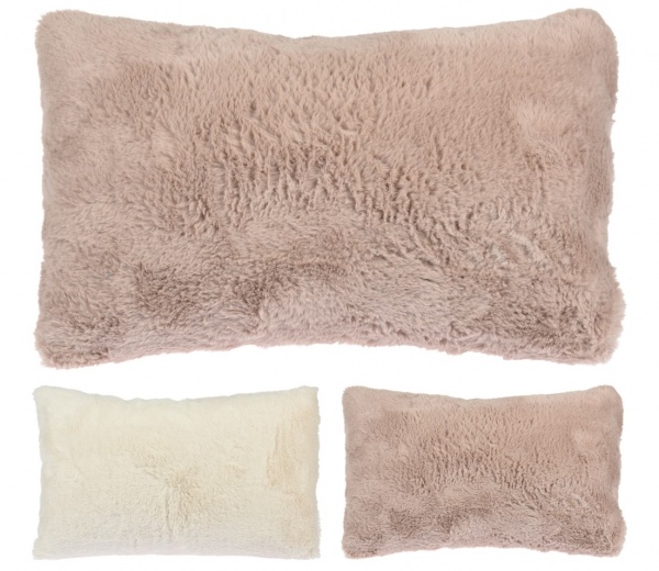 Подушка KM штучне хутро 100% поліестер 50x30 см в асортименті 