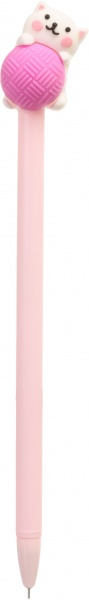 Ручка гелевая Бабушкиный котенок розовая 
