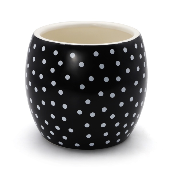 Кашпо керамическое МВМ DH-FLOWERS-27 BLACK 13 см Черный 