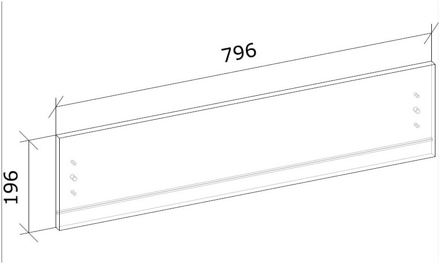 Двері до шафи Грейд ФЛЕКС МДФ 196х796х16 ммкашемір