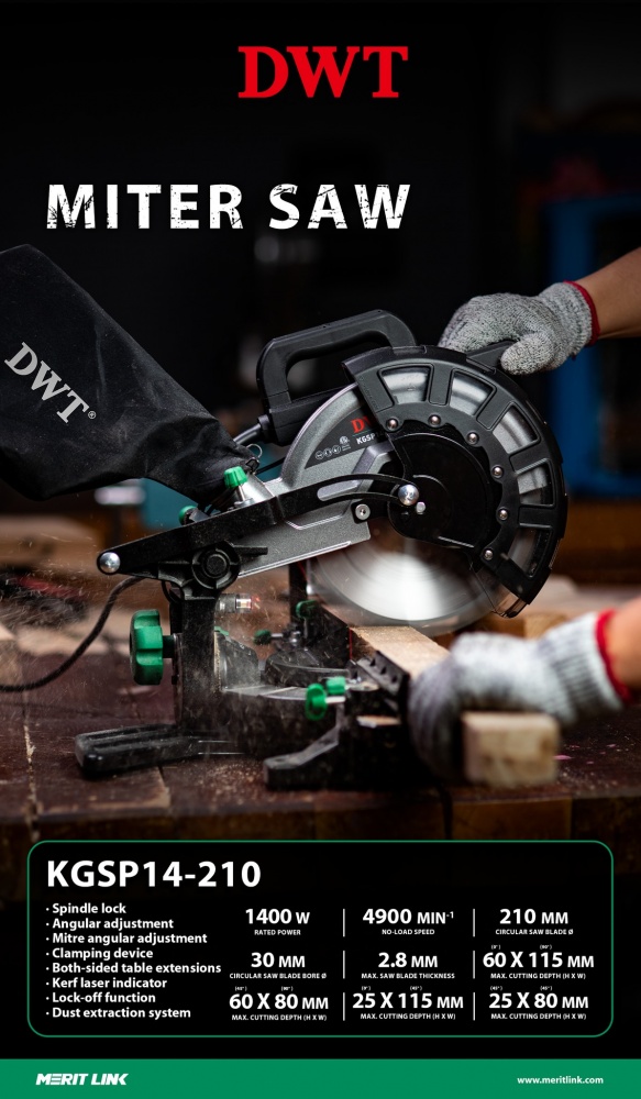 Пила торцовочная DWT KGSP14-210