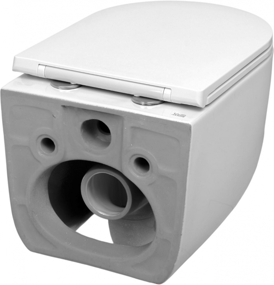 Унитаз подвесной ScandiSPA RAN NEW TORNADO с сиденьем Duroplast SLIM soft-close (2386AS)