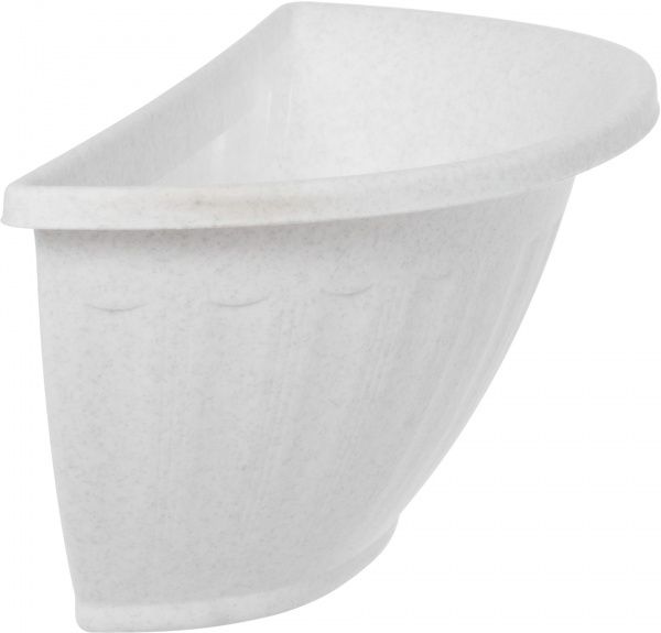 Горщик пластиковий Алеана Терра Овал настінний фігурний 4л (113069) біло-сірий 