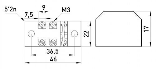 Колодка клемна захищена E.NEXT e.tc.protect.15.3 3 полюси 15А чорний 
