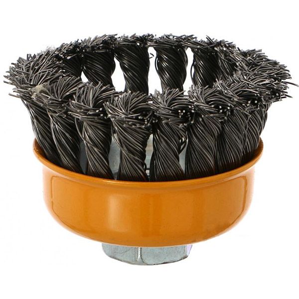 Щітка торцева 75 мм М14 Compass плетений дріт