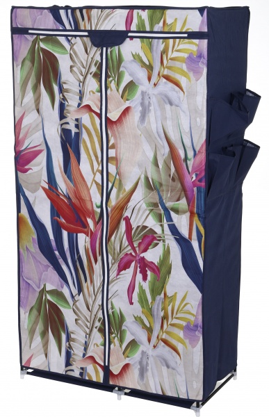 Гардероб текстильный Flowers с карманами 1600х880х450 мм мульти