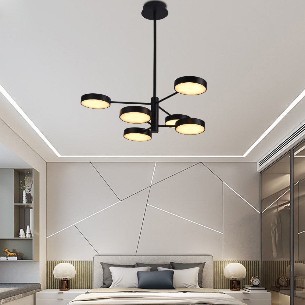 Люстра Miorro LED Fiori 6x11,6 Вт LED-модуль чорний 51-313-002