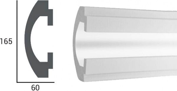 Карниз Tesori KD 112 white 1150x165x60мм 