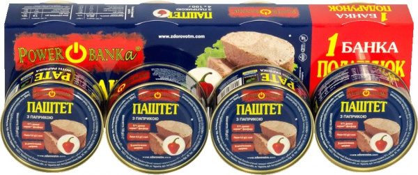 Паштет Ассорти с паприкой 3+1 400 г (4820184611092) 