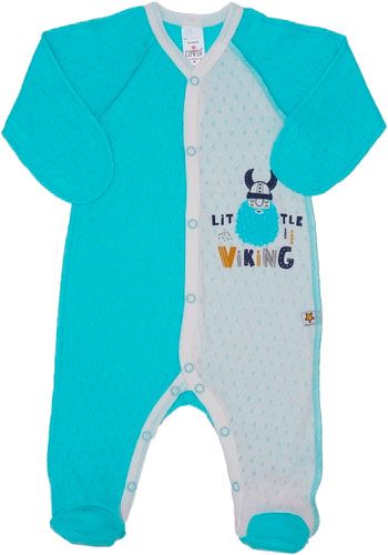 Комбинезон детский ТМ Софія MY LITTLE VIKING р.62 бирюзовый 170362 