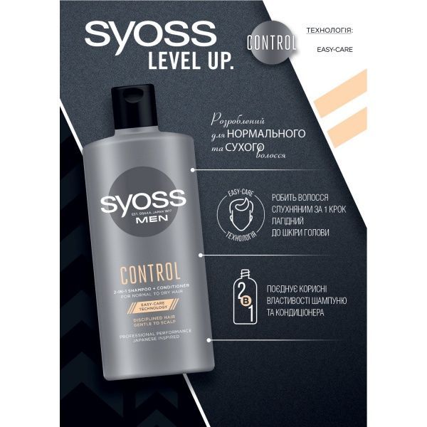Шампунь Syoss Men control 440 мл