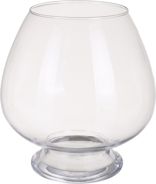 Ваза стеклянная бокал 20 см прозрачная 